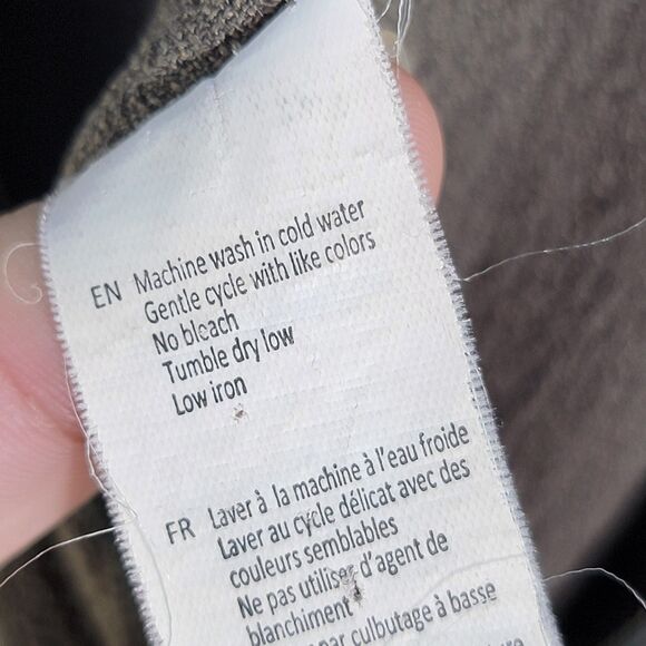 Revamped Olive Green Jumpsuit Strappy Wide Leg Tie Waist Women's Size Large - Picture 6 of 10